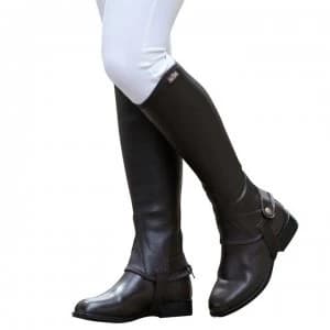 Saxon Equileather Childs Half Chaps - Black