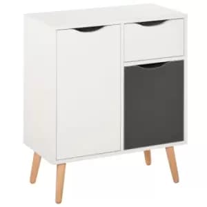 Homcom Storage Cupboard Sideboard With Drawer Grey