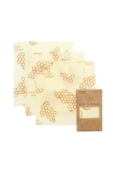 Set of 3 Medium Beeswax Wraps Honeycomb