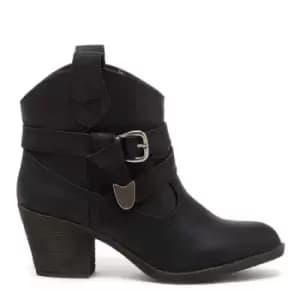 Rocket Dog Satire Black Lewis Ankle Boot