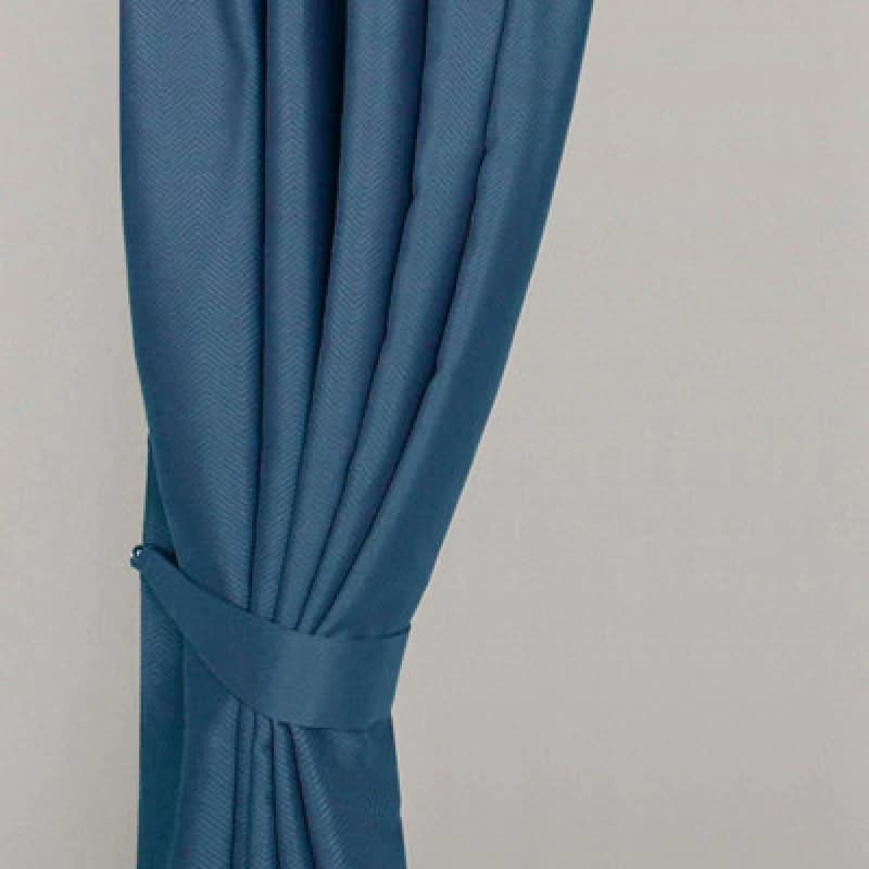 Homescapes Herringbone Curtain Tie Back Pair Navy