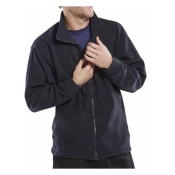 FLEECE JKT NAVY S - Navy Blue - Click