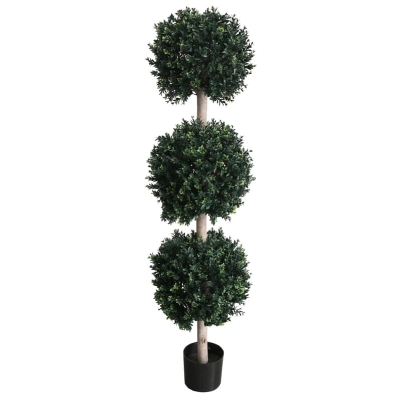 Leaf 150cm UV Protected Triple Ball Topiary Tree Artificial