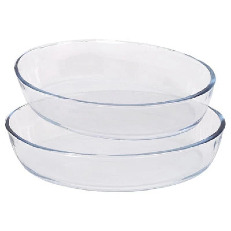 Argon Tableware 2Pc Oval Glass Oven Dish Set - 2 Sizes