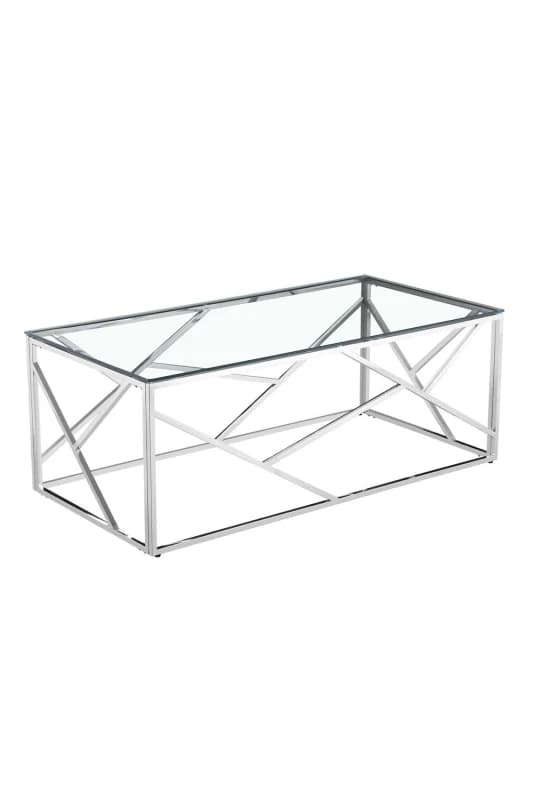 Native Home & Lifestyle Geometric Silver Coffee Table Silver