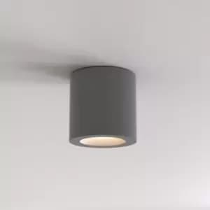 Kos Round Surface Mounted Downlight Textured Grey IP65, GU10