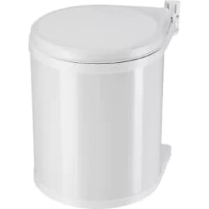Built-in waste bin with lid lifting system