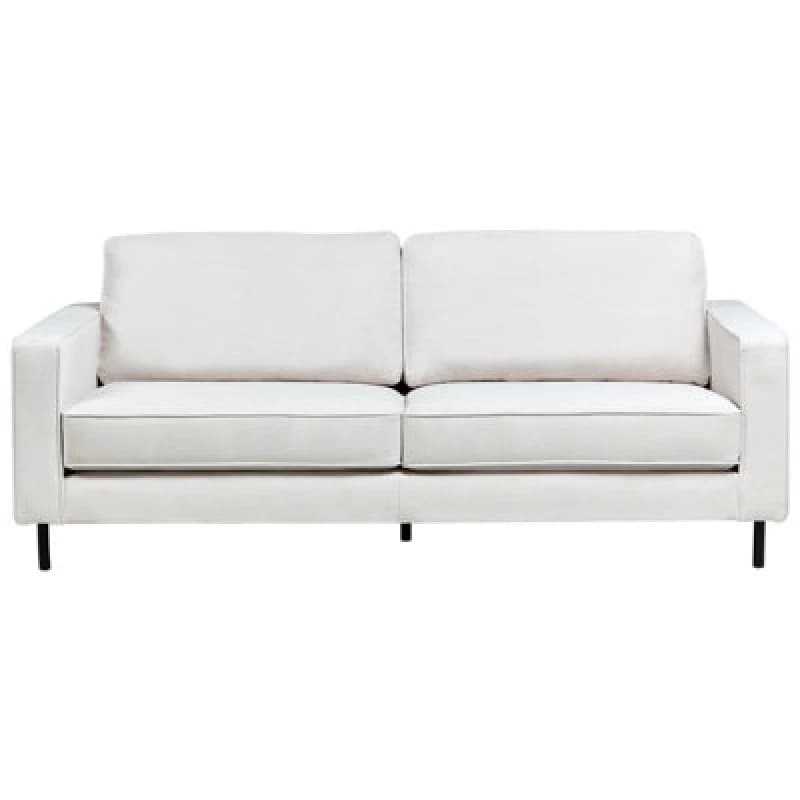 Beliani Sofa 3 Seater Savalen Fabric Off-White