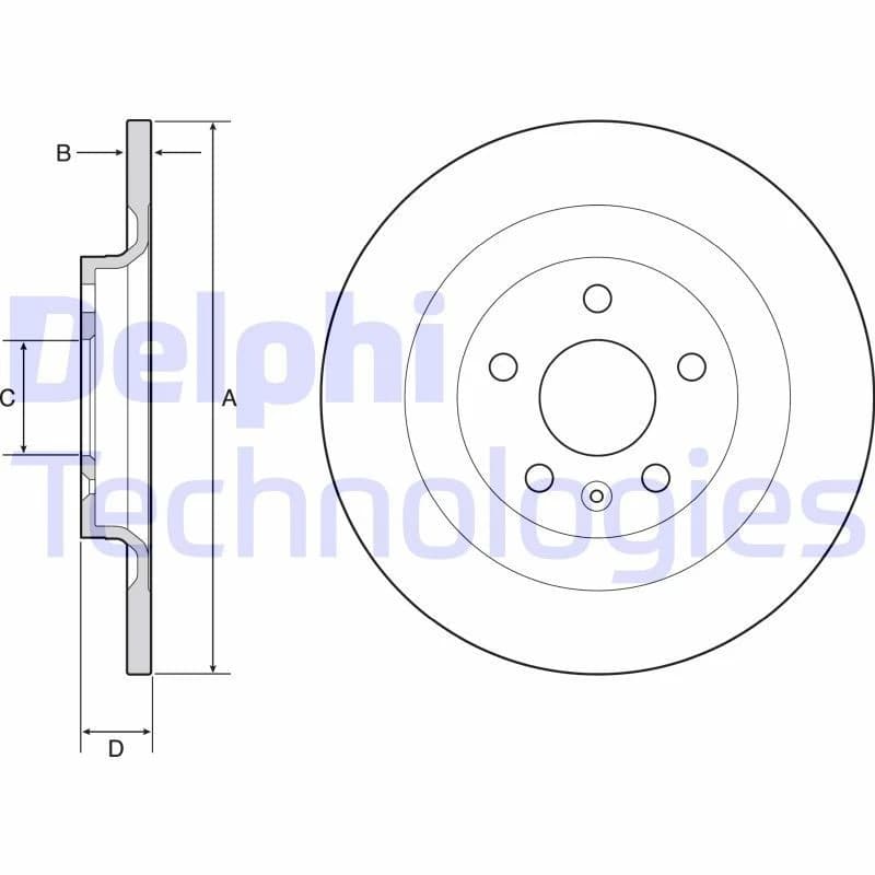 DELPHI Brake disc DELPHI BG4966C