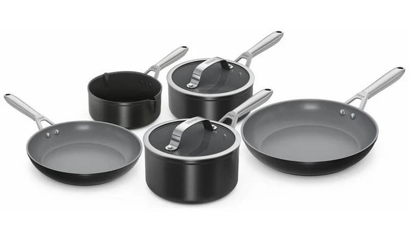 Ninja UK Ninja Zerostick Ceramic Pro 5 Piece Pan Set - Black CW35000UK