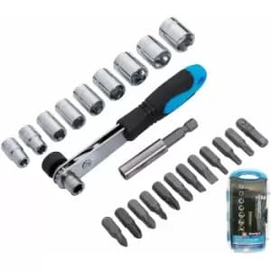 Blue Spot Tools 23PCE Offset Ratchet Bit and Socket Set