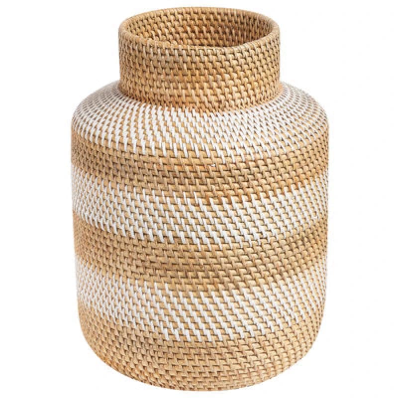 Beliani Decorative Vase Renun Ceramic 36cm Natural