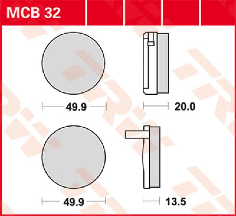 TRW Lucas Brake lining MCB32