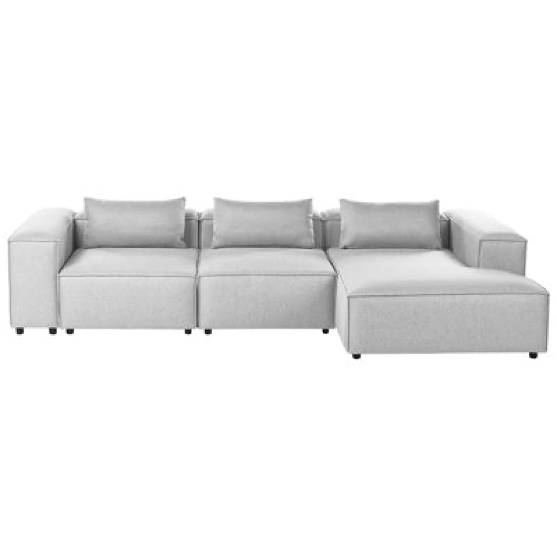 Beliani Modular Corner Sofa 4 Seater Brande Grey Left Hand