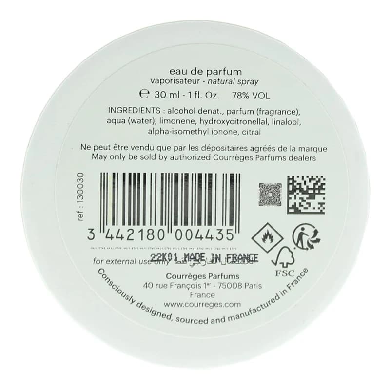Courreges L'empreinte eau de parfum unisex 30ml