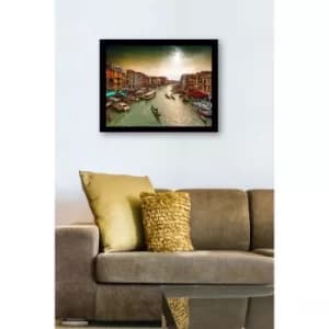 SC0359 Multicolor Decorative Framed MDF Painting