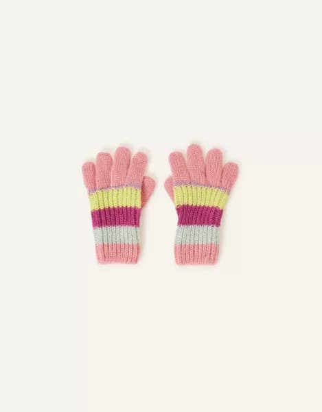 Stripe Knit Gloves