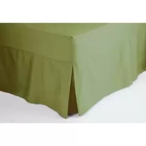 Fitted Sheet Valance Single Olive