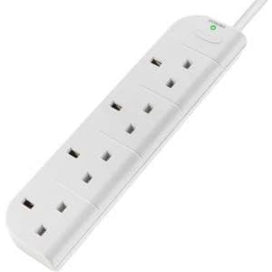 4 way Eco Surge Protect 1m Cbl