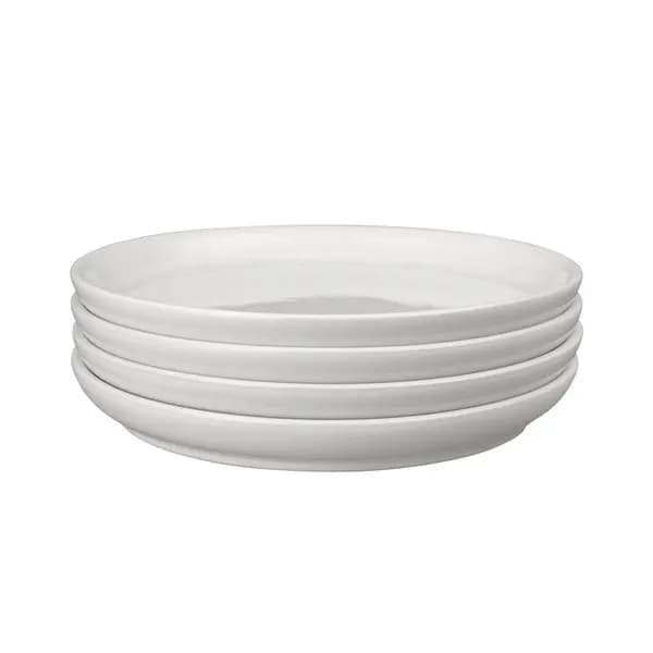 Elements Stone White Set Of 4 Medium Coupe Plates