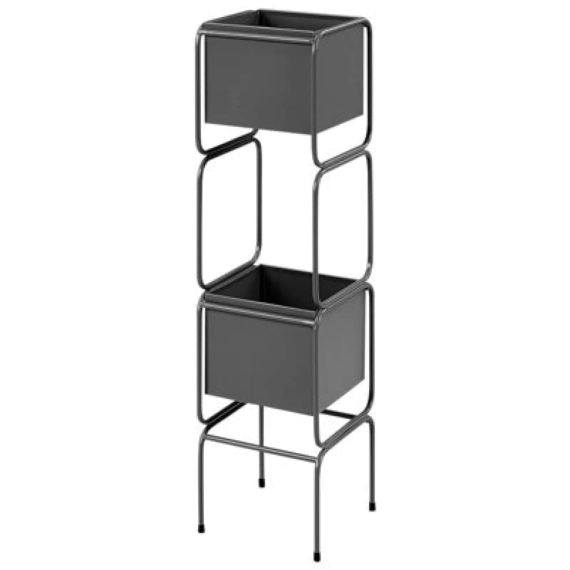 Beliani Plant Stand Cotinus Metal 20 Cm Black