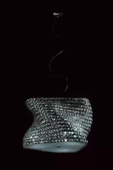 Tia Large Chrome Crystal Pendant Ceiling Light