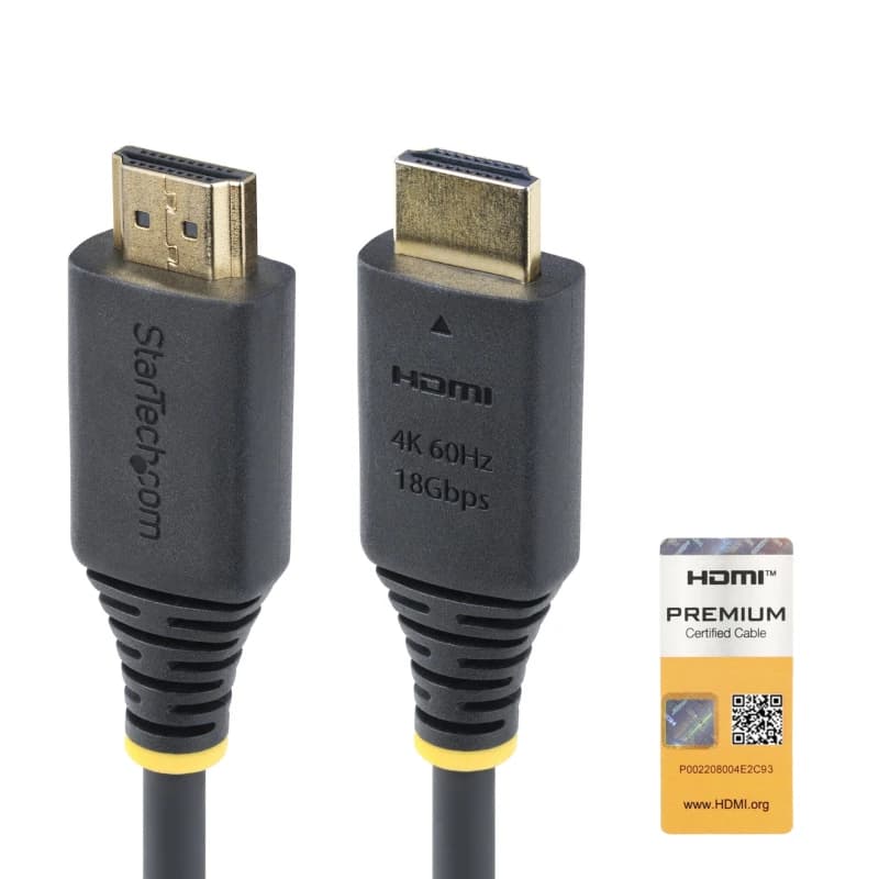 StarTech.com Premium Certified HDMI Cable 50cm HDMI2-CABLE-4K60-50C