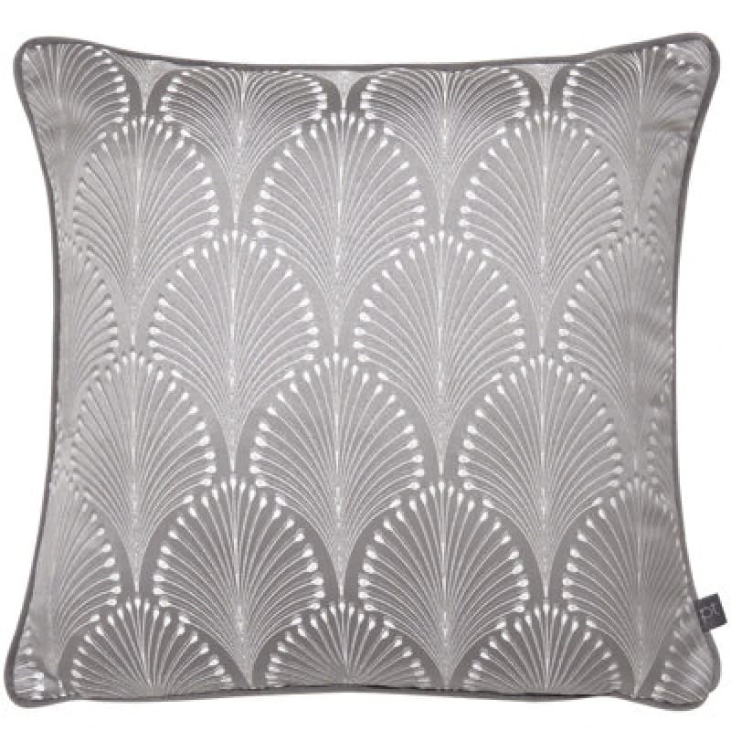 Prestigious Textiles Boudoir Jacquard Piped Cushion Dark Grey