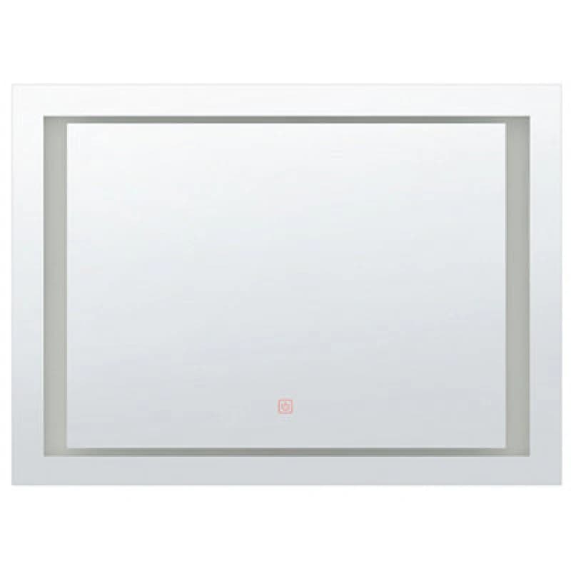 Beliani LED Bathroom Mirror Eyre 80 Cm 60 Cm Silver