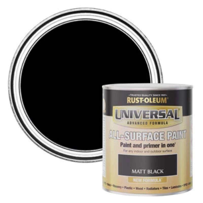 Rust-Oleum Rust-Oleum Universal All-Surface Matt Paint 750ml - Black
