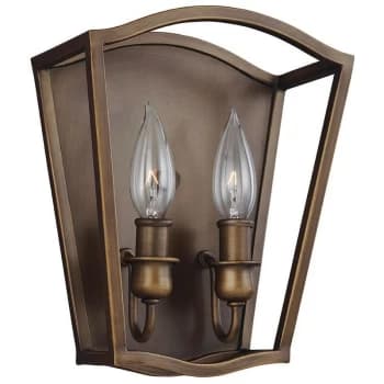 Yarmouth - 2 Light Wall Light, Painted Aged Brass - Elstead