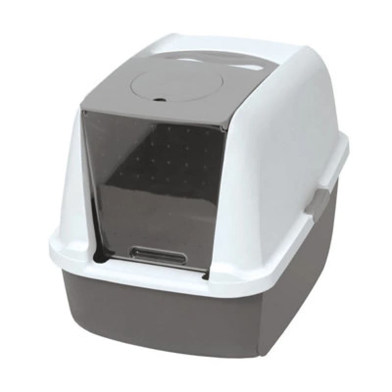 Catit Catit Regular Hooded Cat Litter Box with Airsift Filter System Grey