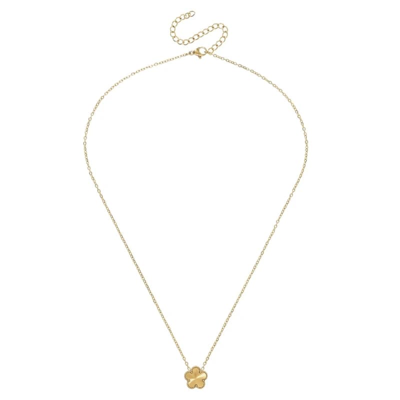 Miso Clover Necklace - Gold Gold One Size