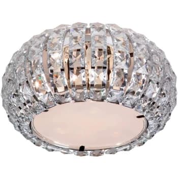 Crystal Glass & Crystal Ceiling Light Chrome