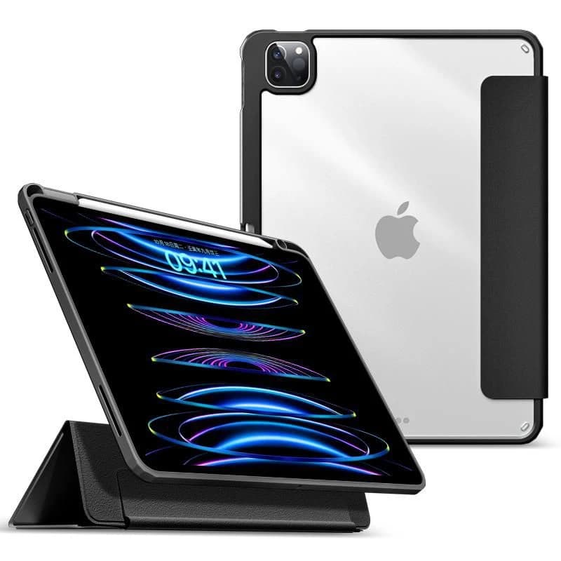eSTUFF ES68202301-BULK tablet case 32.8cm (12.9") Folio Black