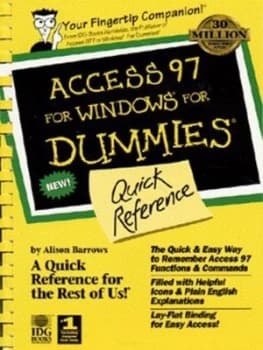 Access 97 for Windows for Dummies by Alison Barrows Book