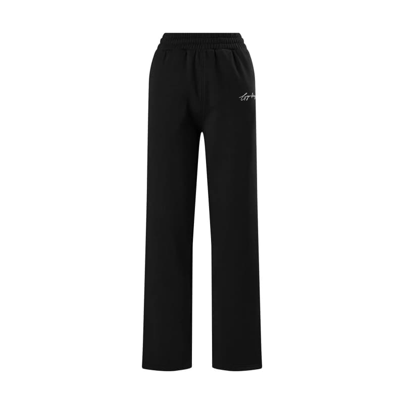 Gym King Womens Reset High Waisted Cotton Open Hem Joggers Black female 8 (XS)