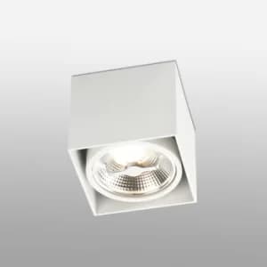 Tecto 1 Light Square Surface Mounted Downlight White