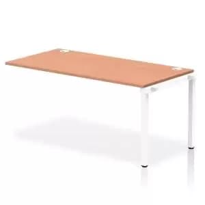 Impulse Bench Single Row Ext Kit 1600 White Frame Office Bench Desk