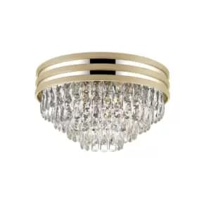 Naica Crystal Ceiling Light, Matt Gold, Clear, 5x E14