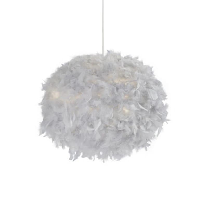 SO'HOME 50cm Grey Feather Ceiling Shade Grey ONE SIZE