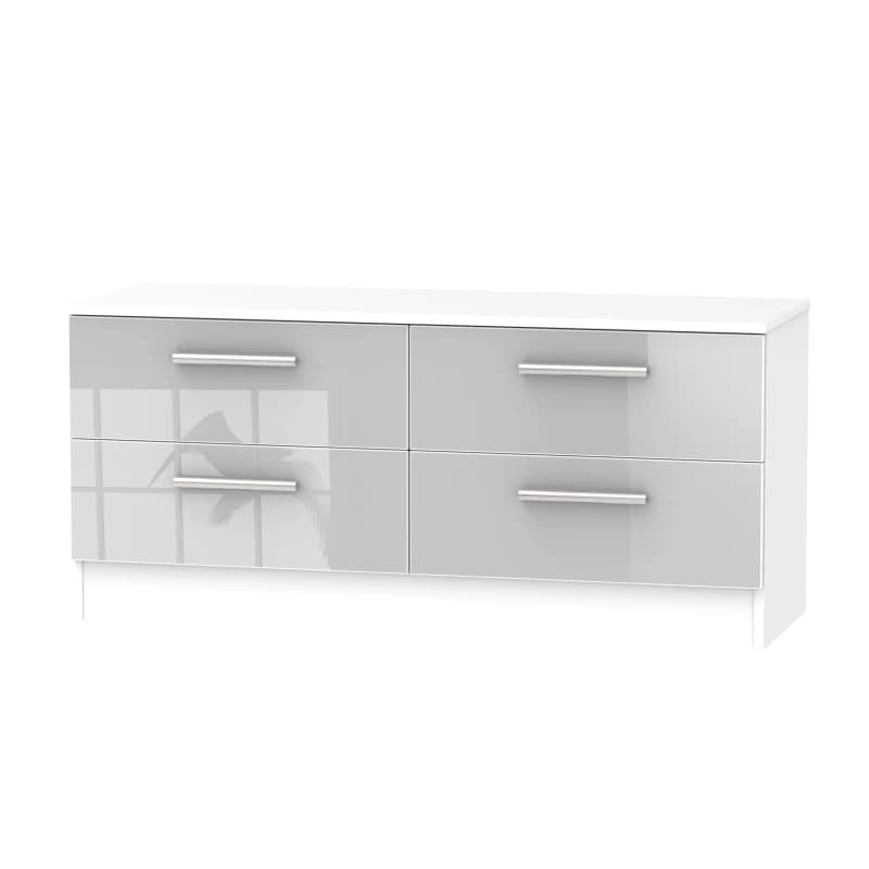 Trent 4 Drawer Bed Box In Grey & White (Ready Assembled)