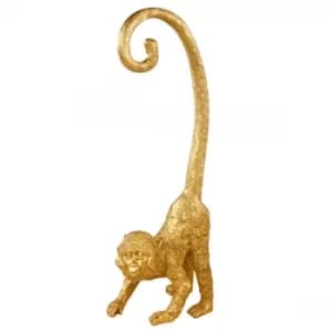 Curly Tailed Resin Monkey Ornament
