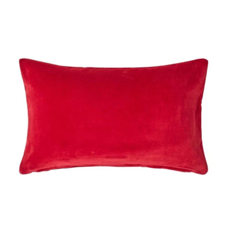 Homescapes Velvet Cushion Cover Red