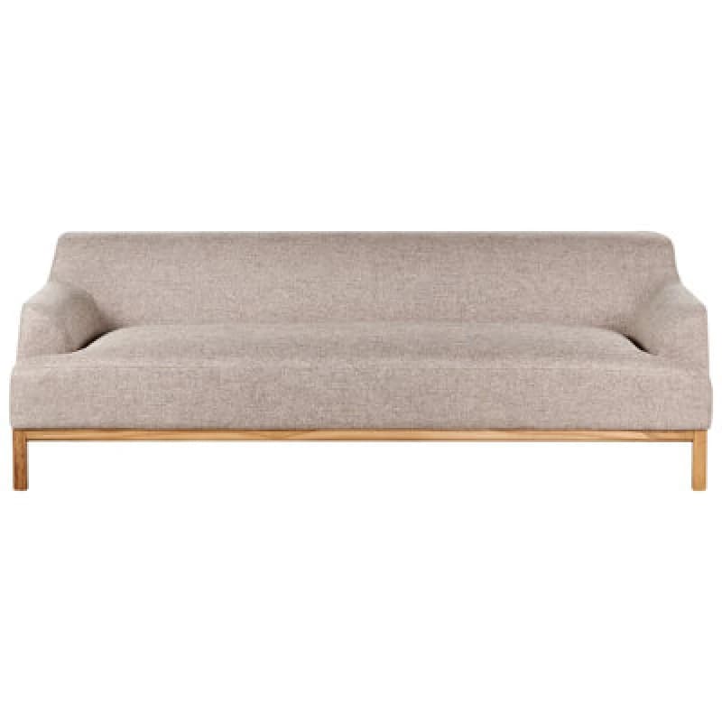 Beliani Sofa 3 Seater Sosjo Fabric Light Brown