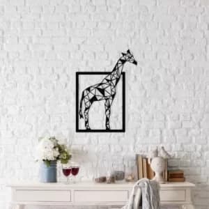 Giraffe Black Decorative Metal Wall Accessory
