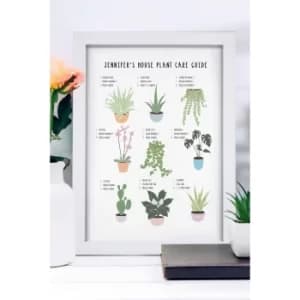 Personalised Plants Guide A4 Framed Print