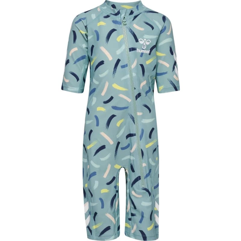 Hummel Unisex Kids Morgat One Piece Swimsuit Blue Surf unisex 6-9 Mnth