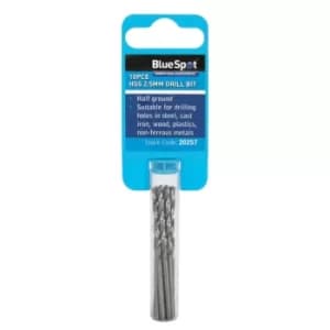 10 Piece 2.5MM HSS Drill Set
