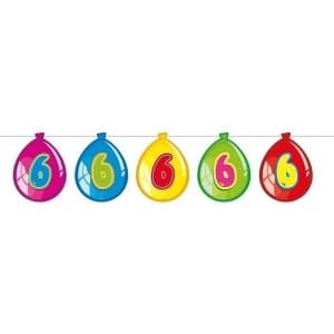 6th Birthday Balloon Garland